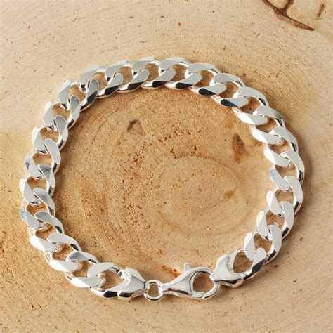 Silver Curb Bracelet 92mm Width