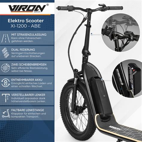 Viron Elektroscooter Mit Stra Enzulassung Xi S Eco Wheel