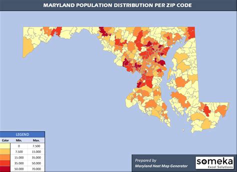 Maryland Zip Code Map And Population List In Excel Hot Sex Picture