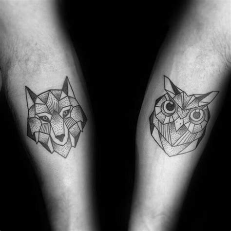 12 Best Wolf And Owl Tattoo Ideas Geometric Owl Tattoo Tattoos For