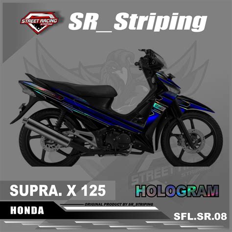 Jual Stiker Striping Hologram Supra X R Sticker Variasi Motor