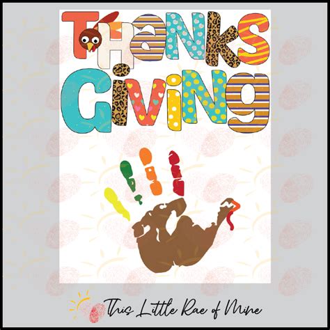 Thanksgiving Turkey Handprint Art Keepsake Printable Made By Teachers