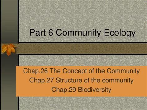 Ppt Part 6 Community Ecology Powerpoint Presentation Free Download