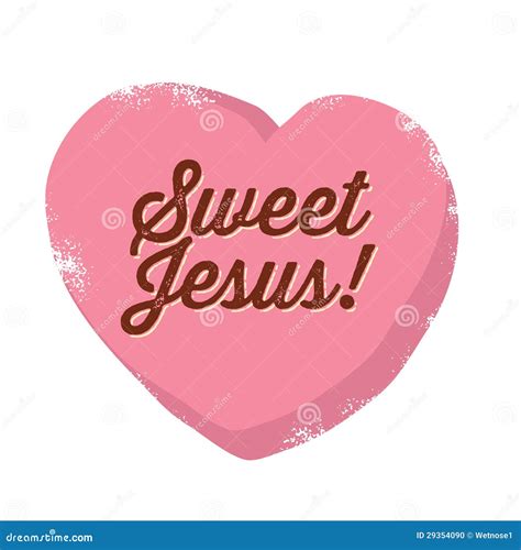 Vintage Christian Design Sweet Jesus Stock Vector Illustration Of