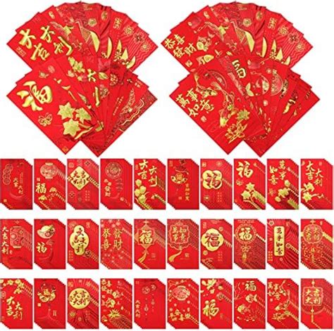 Jexine 204 Pcs Chinese New Year Red Envelopes 2025 Red