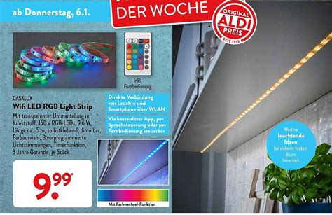 Casalux Wifi Led Rgb Light Strip Angebot Bei ALDI Sud