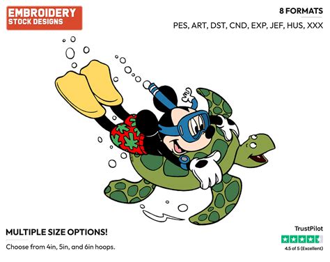 mickey swimming  turtle scuba diving olympic games disney