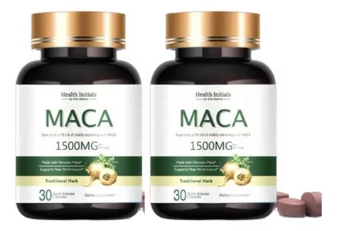 Pack 2 Raíz De Maca Aumenta Energía Deseo Sexual 30 Cápsulas Cuotas