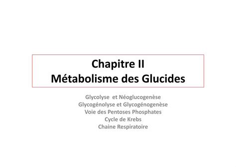 PDF Chapitre II Métabolisme des Glucidesdata over blog kiwi 0 49