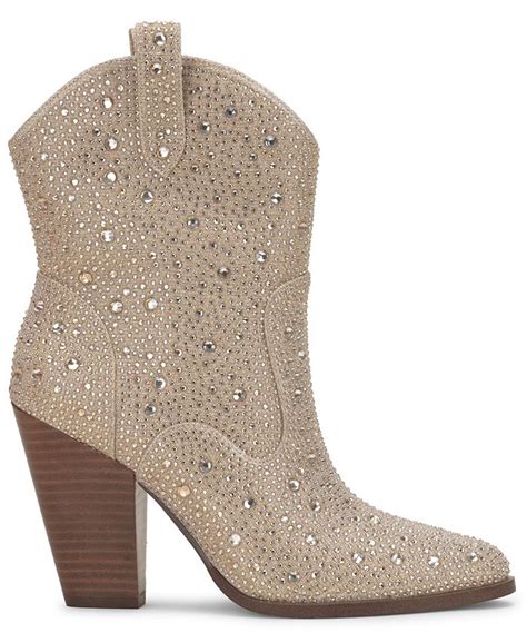 Jessica Simpson Womens Cissely Pull On Embellished Cowboy Booties Macys