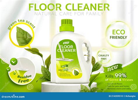 Floor Cleaner Ad Banner Stock Vector Illustration Of Housekeeping