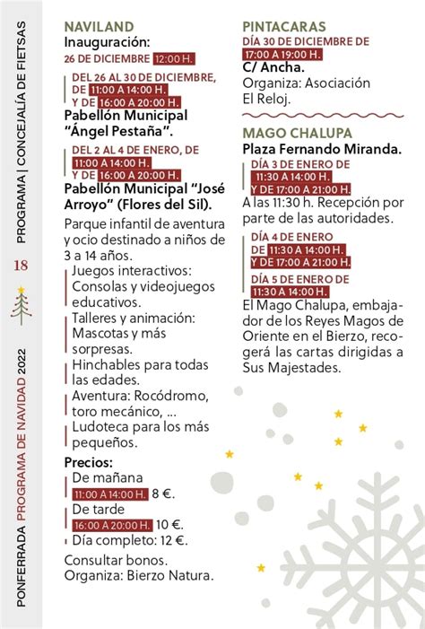 Programa De Navidad En Ponferrada Peque Bierzo