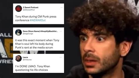 Twitter Reacts To Tony Khan During Awkward Aew Media Scrum