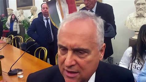 Lazio Le Parole Del Presidente Lotito Ai Cronisti Presenti Video