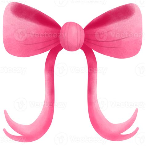 Pink ribbon with bow 38107290 PNG