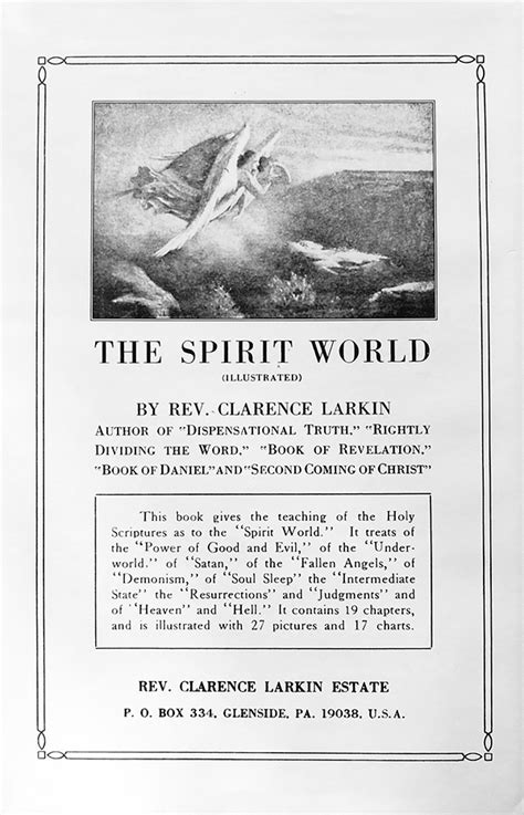 Spirit World Books By Rev Clarence Larkin