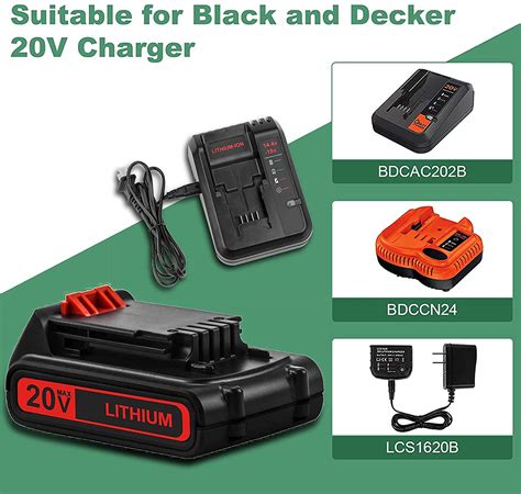 Black And Decker 2pack Lbxr20 3000mah 20v Rechargeable Replacement Lithium Battery For Cordless