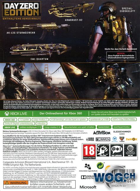 Call Of Duty Advanced Warfare Day Zero Edition Xbox 360 • World Of