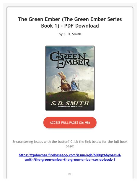 Free Pdf The Green Ember The Green Ember Series Book 1 By S D Smith