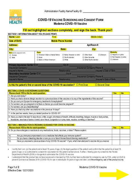 Covid Consent Form Fill Out Sign Online Dochub