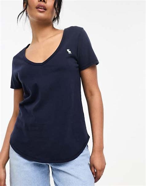 Abercrombie And Fitch 3 Pack V Neck T Shirts In Black White And Navy Asos