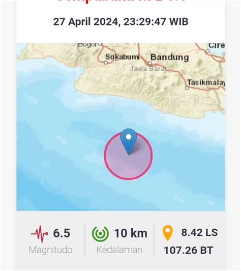 GEMPA GARUT Jabar Gempa Hari Ini 2 Menit Lalu Guncang Garut Jabar