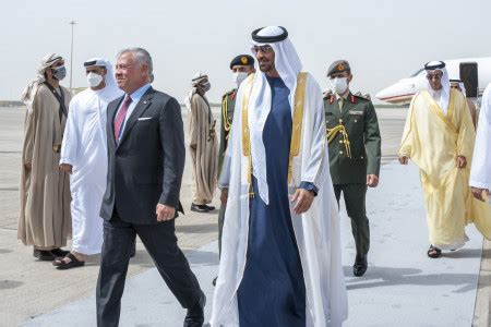 President Sheikh Mohamed Receives King Of Jordan Upon Arrival In Uae