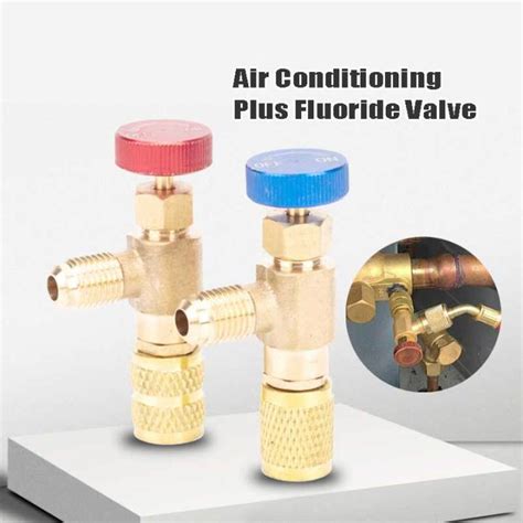 Liquid Safety Valve R410a To R22 Air Conditioning Plus Fluoride Valve 14 Safety Adapter