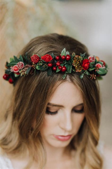 Woodland Crown Berry Crown Floral Crown Green Crown Boho Headpiece Leaf Hairband Forest