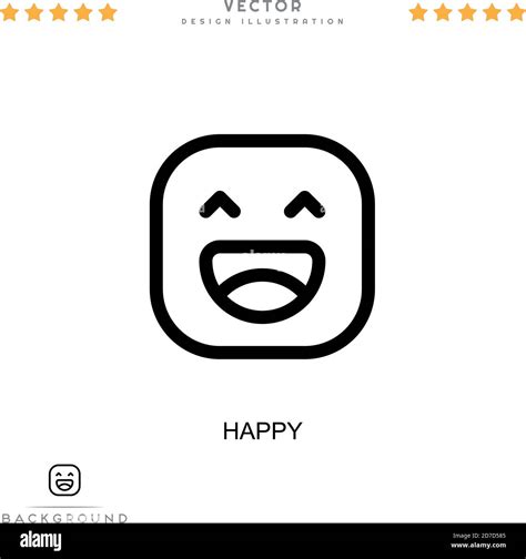 Happy Icon Simple Element From Digital Disruption Collection Line