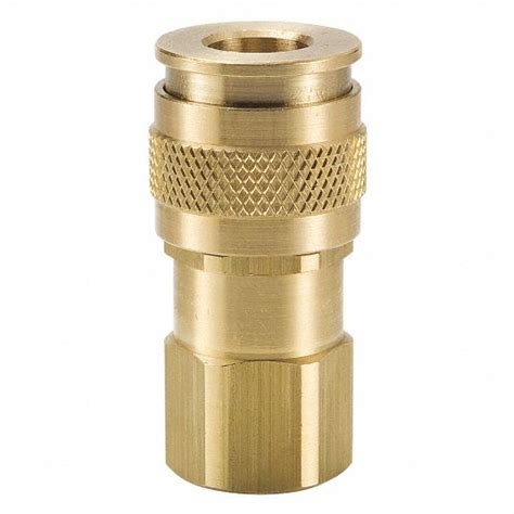 PARKER Quick Connect Hose Coupling, Industrial, Brass, Socket - 30N396|UC-251-6FP - Grainger