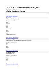 Comprehension Quiz Asl Pdf Comprehension Quiz