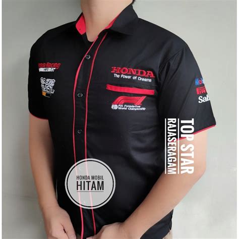 Jual Baju Otomotif Honda Mobil Seragam Komunitas Moto Gp Kemeja Bordir