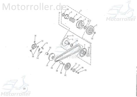 Mutter Kupplungsglocke M10x1 weiß verzinkt AGM 50ccm 2Takt liegender