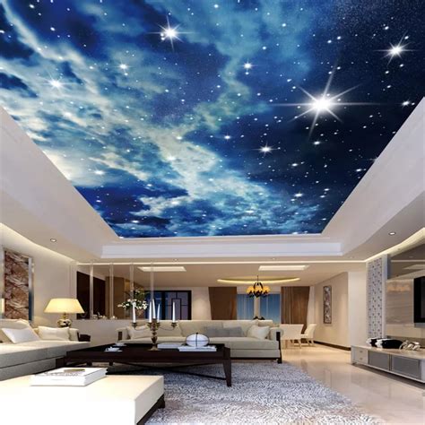 Papel Tapiz D Con Foto Personalizada Cielo Estrellado Vista Nocturna