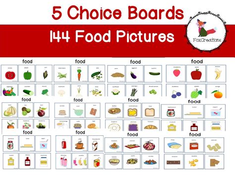 Food Choice Boards Visual Board Communication Special Needs Food