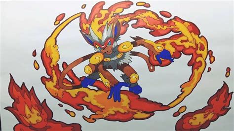 C Ch V Pokemon Kh Infernape How To Draw Pokemon Monkey Infernape