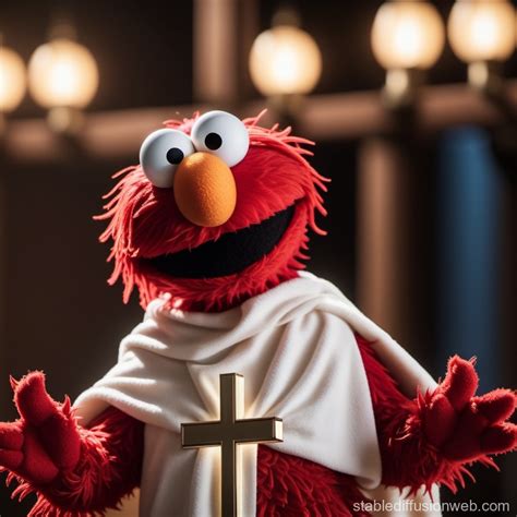 Elmo from Sesame Street as a Religious Figure | Stable Diffusion Online