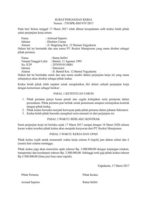 Pkwt Dan Pkwtt Perbedaan Dan Contoh Surat Perjanjian Kerja