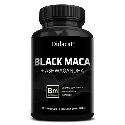 Organic Black Maca Root With Ashwagandha 40x Strength 40000mg 100