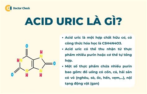 Acid uric là gì Chỉ số acid uric cao nguy cơ bị bệnh gì