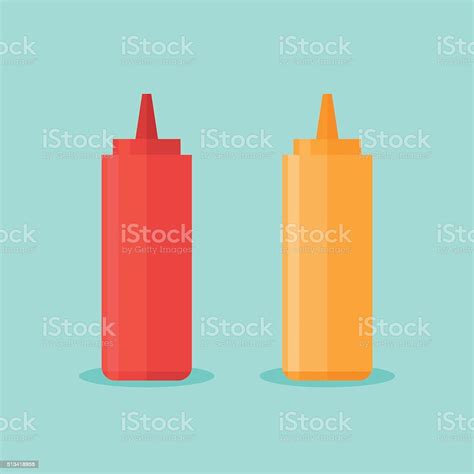 Bottles Of Ketchup And Mustard Stock Illustration Download Image Now Ketchup Mustard