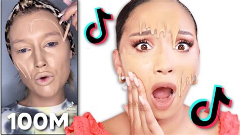 Testing Viral Tiktok Makeup Hacks 😱 Youtube