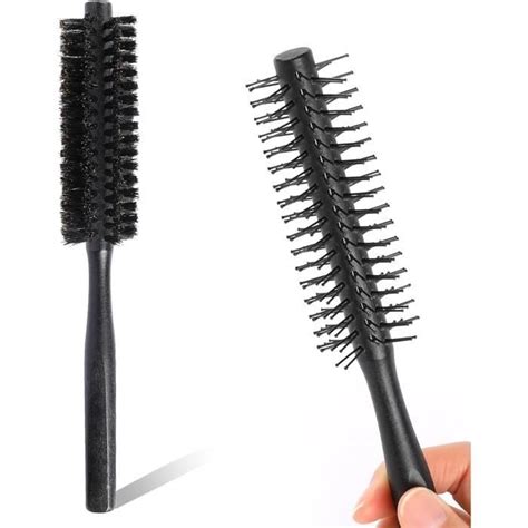 Lot De 2 Petites Brosses Rondes Pour Brushing Poils De Sanglier Et