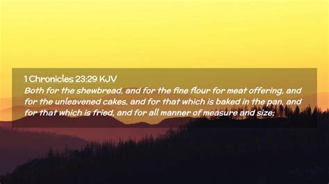 1 Chronicles 2329 Kjv Desktop Wallpaper Both For The Shewbread And