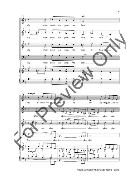 What A Friend We Have In Jesus Satb By Ch Jw Pepper Sheet Music