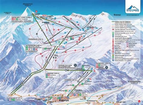 Kaprun Ski resort - Piste map Kitzsteinhorn/Maiskogel - Kaprun