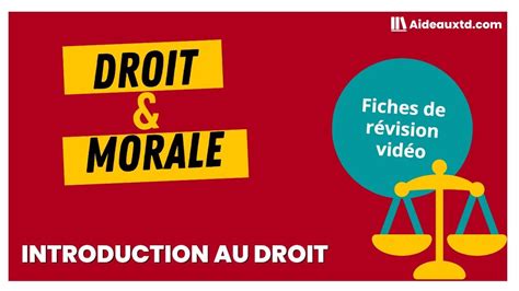 Le Droit Et La Morale Introduction Au Droit Youtube