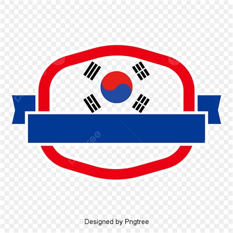 Korean Flag Clipart Vector Cartoon Korean Flag Logo Simple Modern