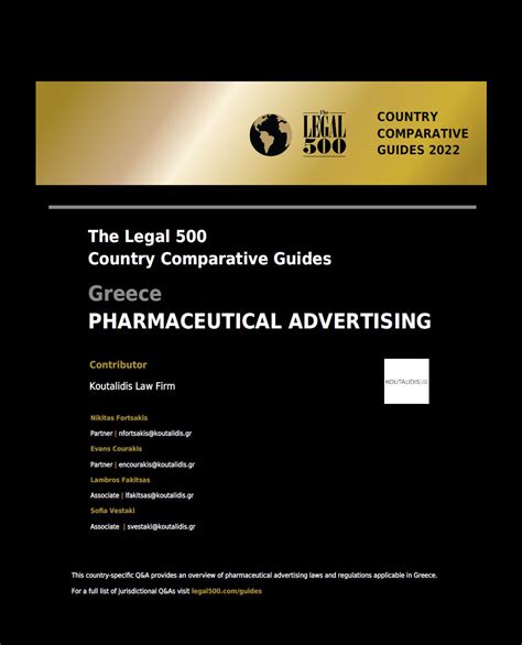 The Legal 500 Pharmaceutical Advertising Country Comparative Guide